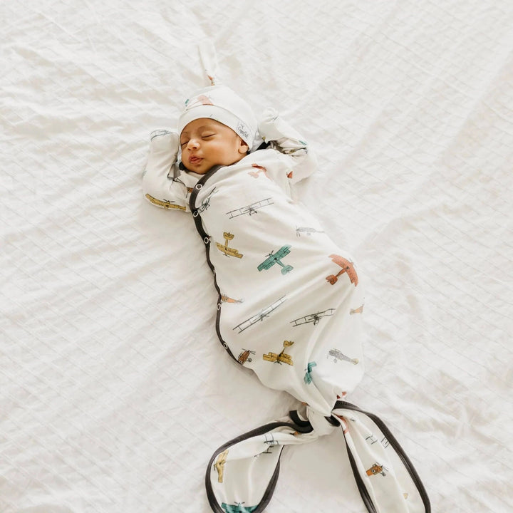 Copper Pearl Baby Ace Newborn Knotted Gown