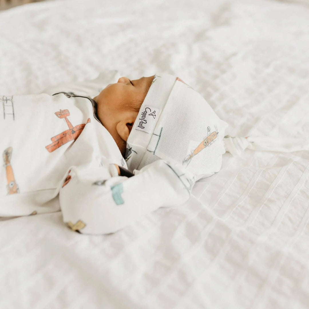 Copper Pearl Baby Ace Newborn Knotted Gown
