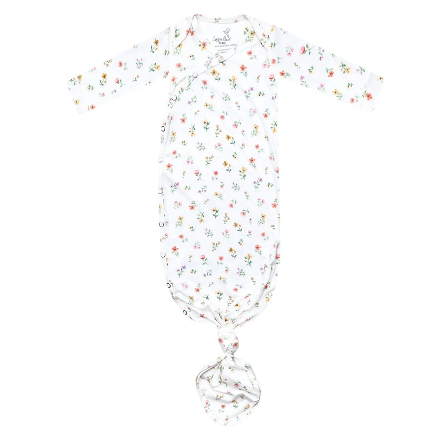 Copper Pearl Baby Eloise Newborn Knotted Gown