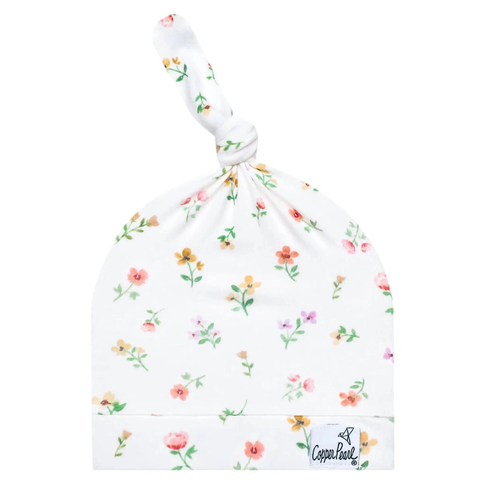 Copper Pearl Baby Eloise Top Knot Hat 0-4mo