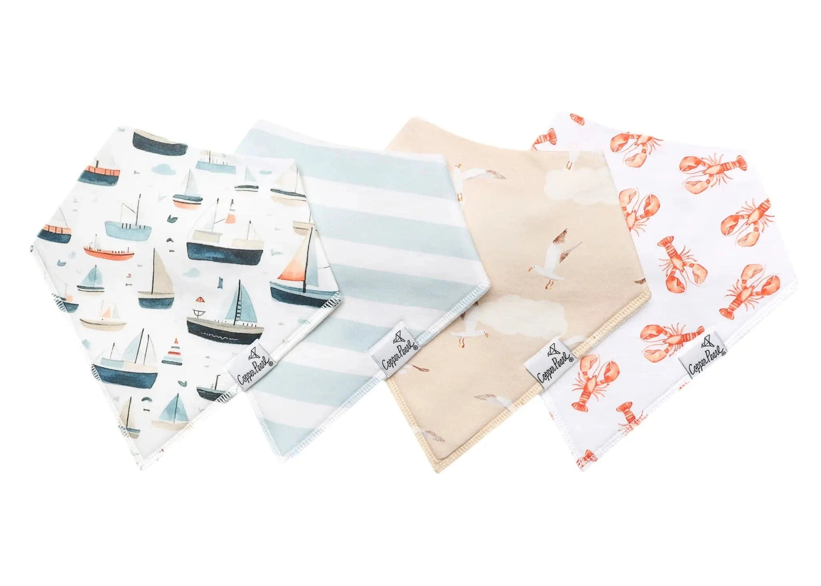 Copper Pearl Baby Fischer Bandana Bib Set (4-Pack)