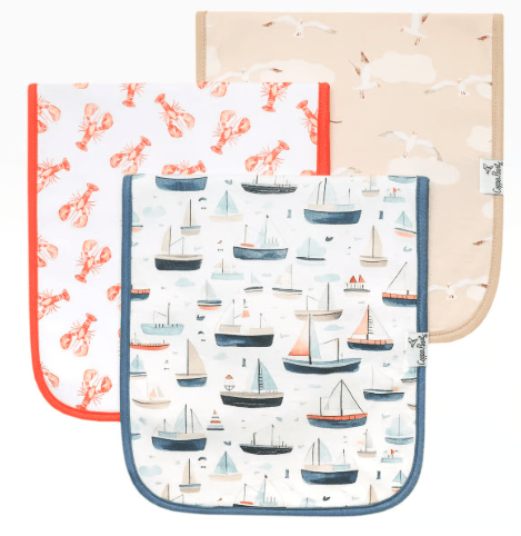 Copper Pearl Baby Fischer Burp Cloth Set (3-Pack)