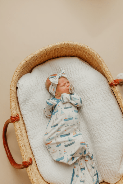 Copper Pearl Baby Fischer Newborn Knotted Gown