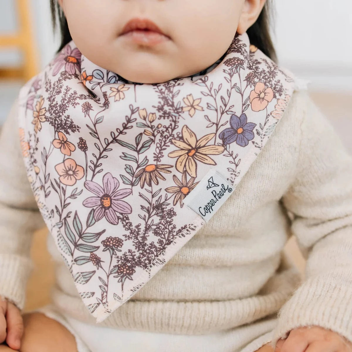 Copper Pearl Baby Flora Bandana Bib Set (4-Pack)