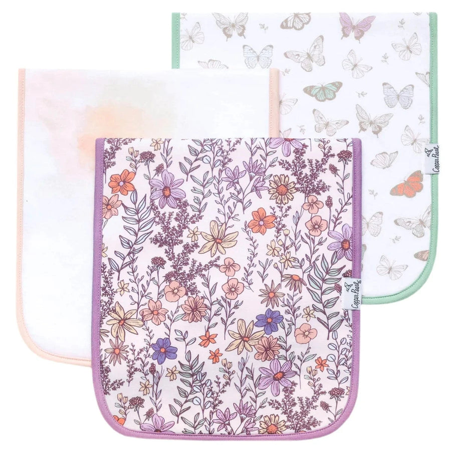 Copper Pearl Baby Flora Burp Cloth Set (3- Pack)