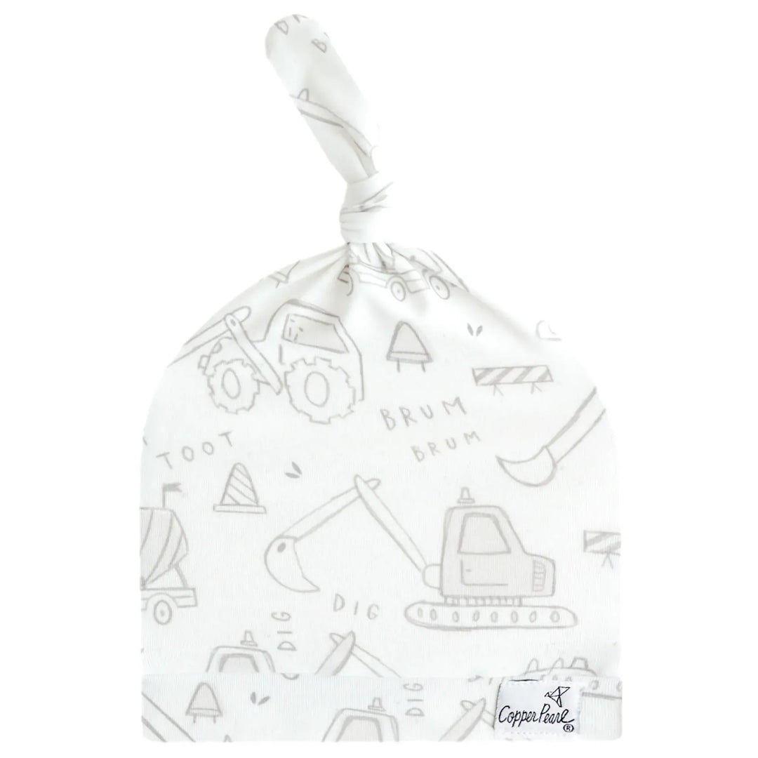 Copper Pearl Baby Gage Top Knot Hat