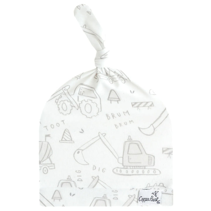 Copper Pearl Baby Gage Top Knot Hat