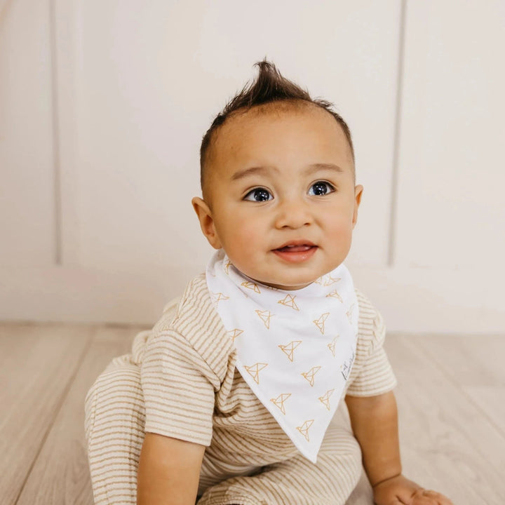 Copper Pearl Baby Haven Bandana Bib Set