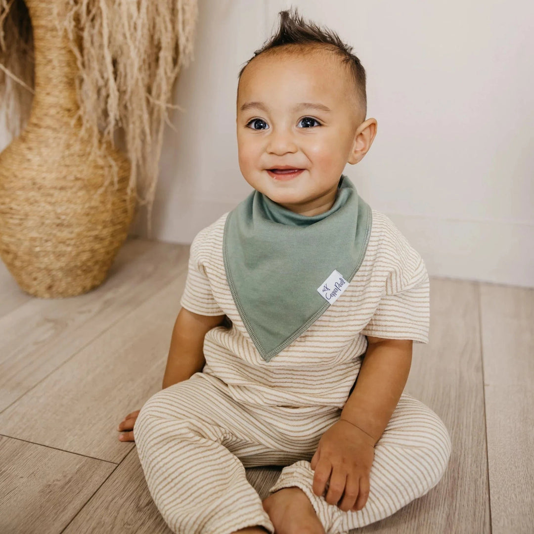 Copper Pearl Baby Haven Bandana Bib Set