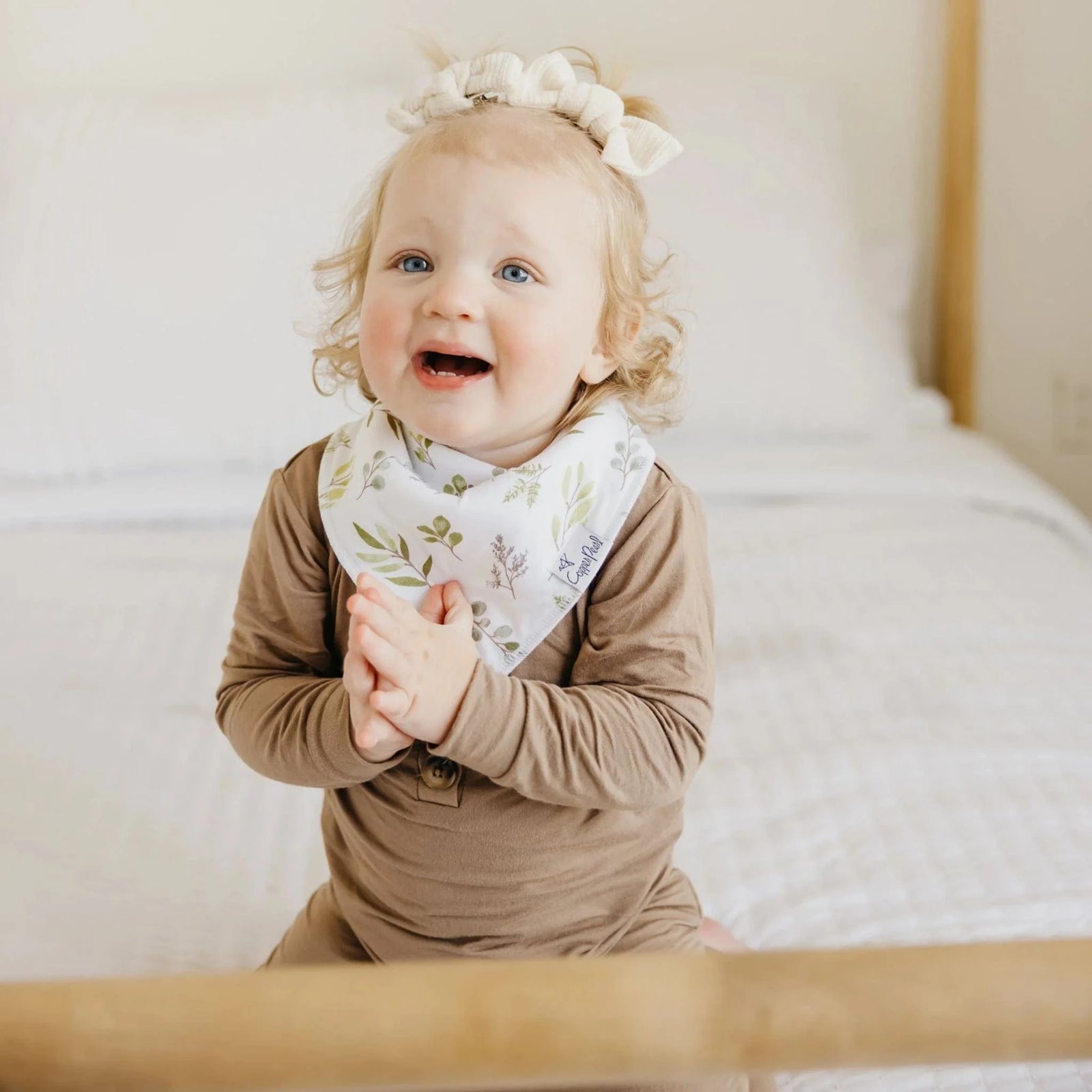 Copper Pearl Baby Haven Bandana Bib Set