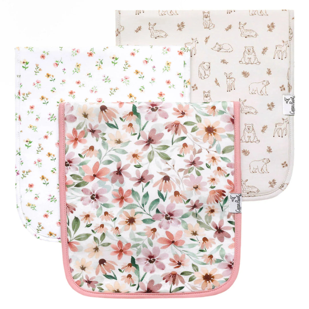 Copper Pearl Baby Natalie Burp Cloth Set (3-Pack)