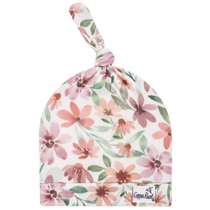 Copper Pearl Baby Natalie Top Knot Hat