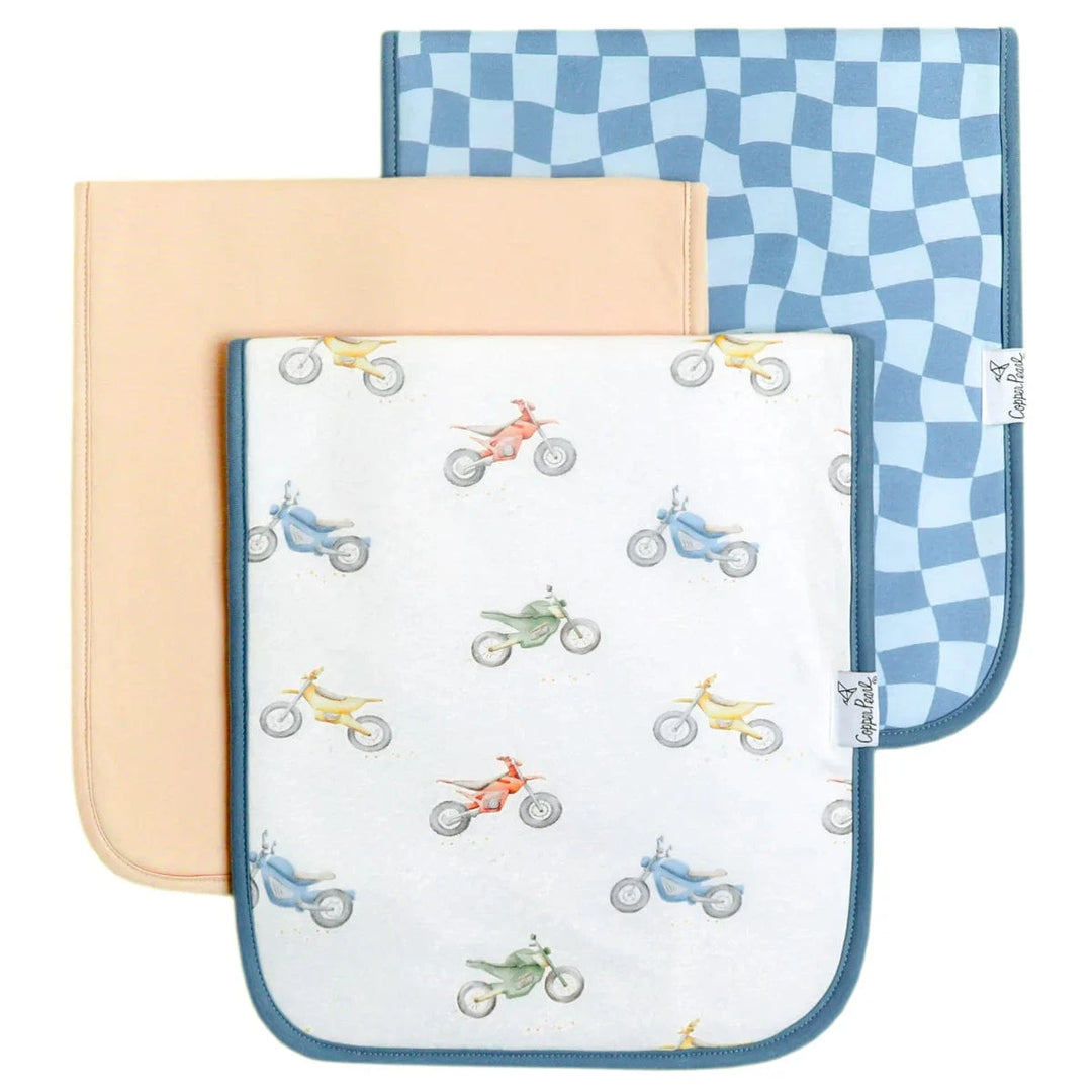 Copper Pearl Baby Ryder Burp Cloth Set (3- Pack)