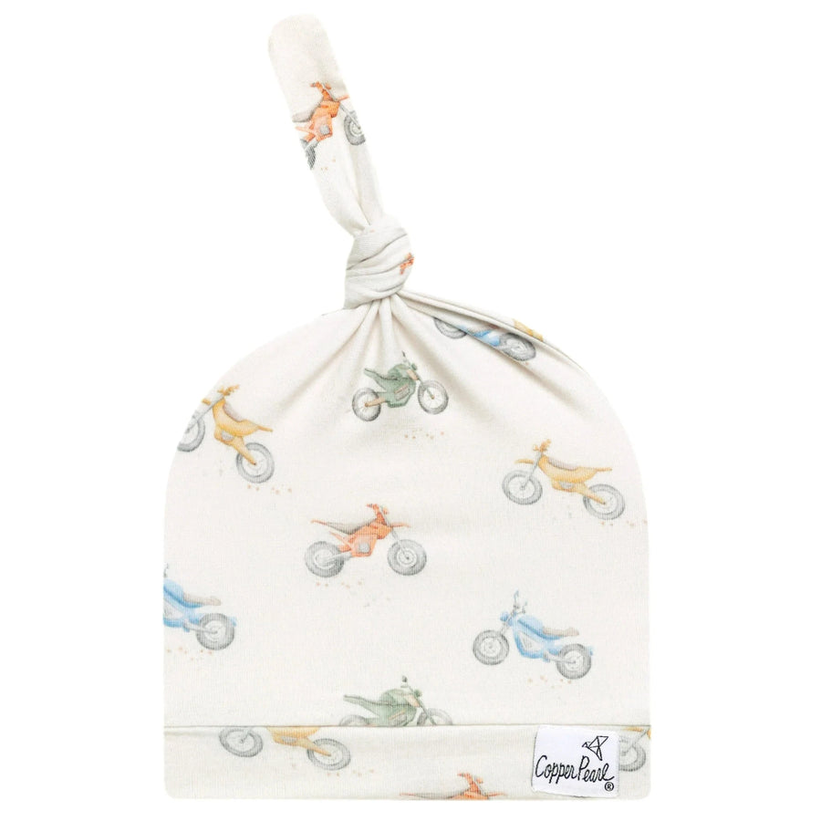 Copper Pearl Baby Ryder Top Knot Hat