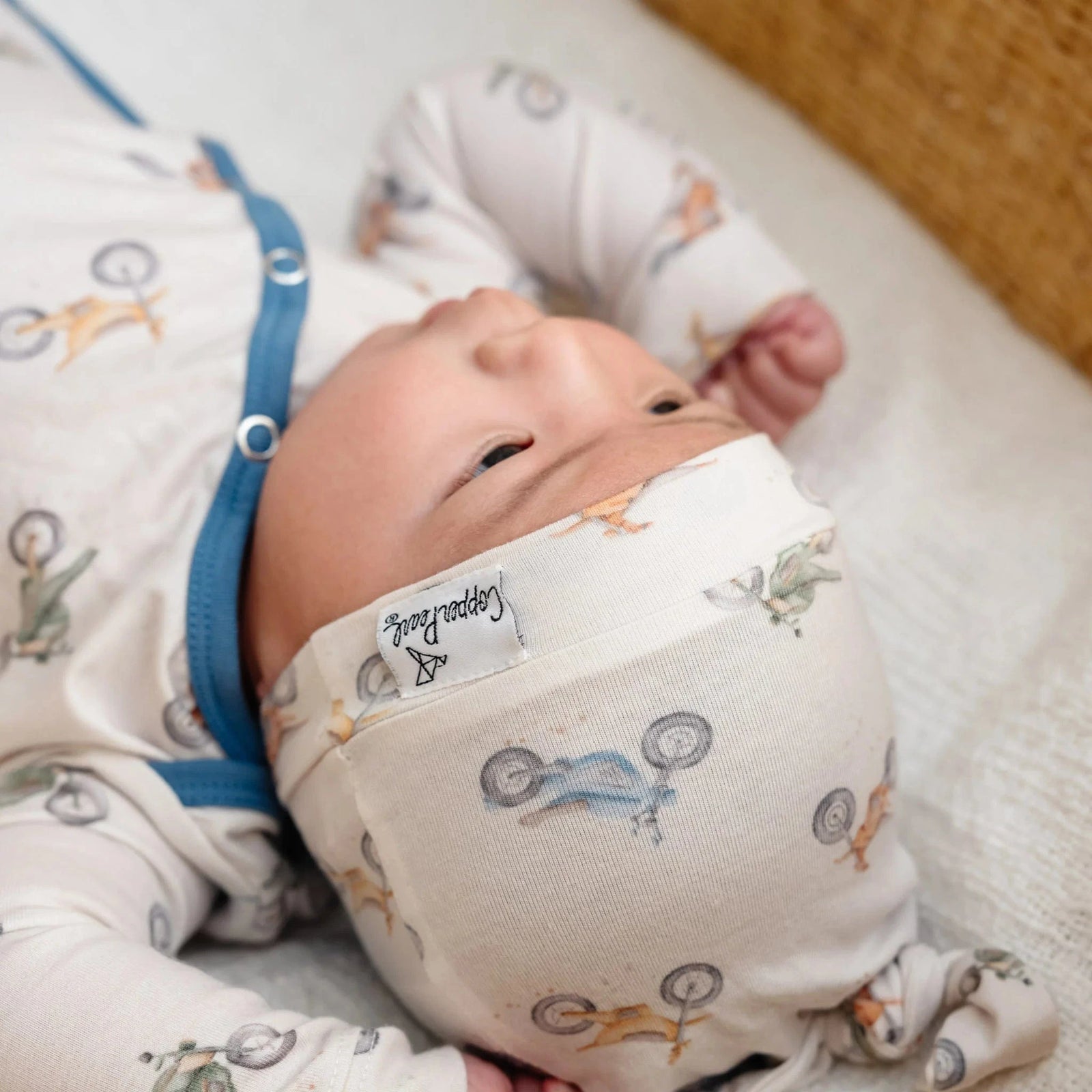 Copper Pearl Baby Ryder Top Knot Hat