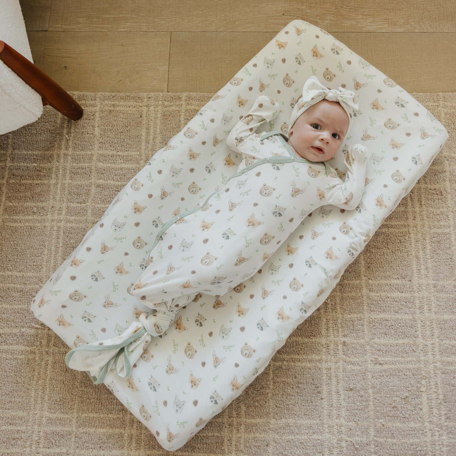 Copper Pearl Baby Wilder Newborn Knotted Gown