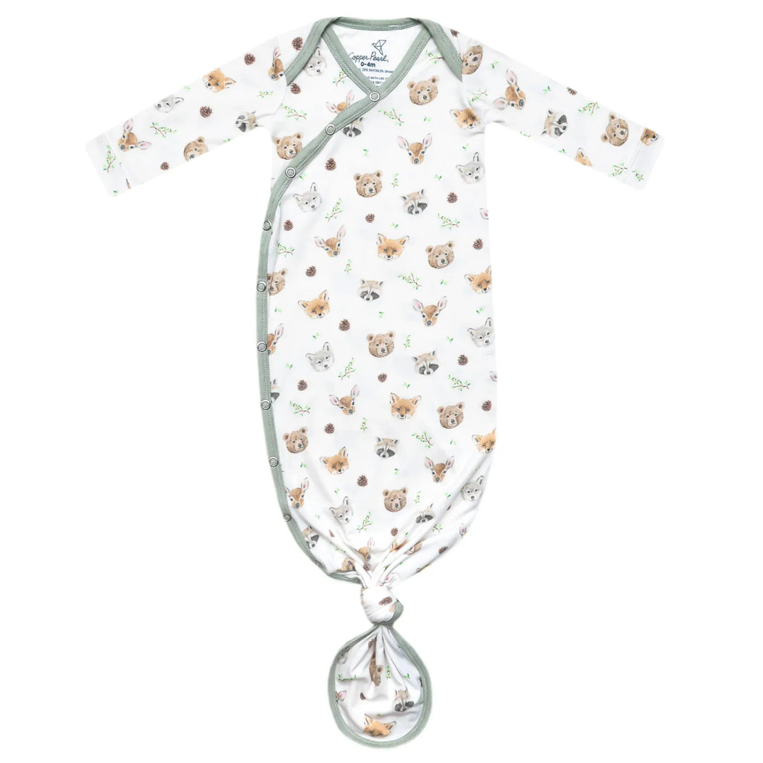 Copper Pearl Baby Wilder Newborn Knotted Gown