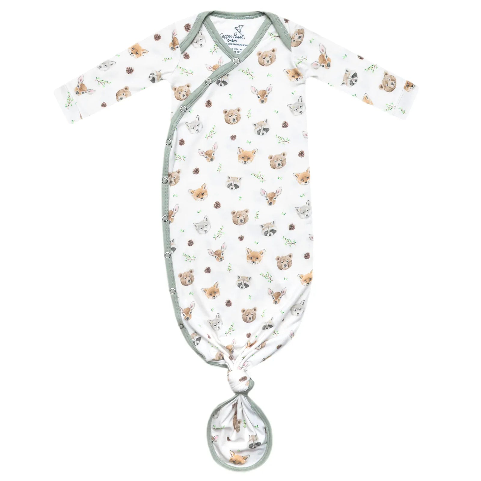 Copper Pearl Baby Wilder Newborn Knotted Gown