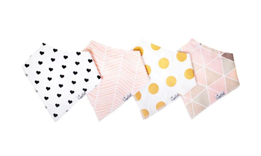 Copper Pearl Bib Blush Bandana Bib Set (4-Pack)