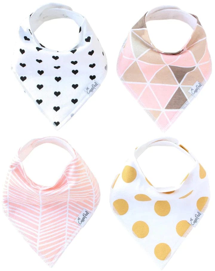 Copper Pearl Bib Blush Bandana Bib Set (4-Pack)