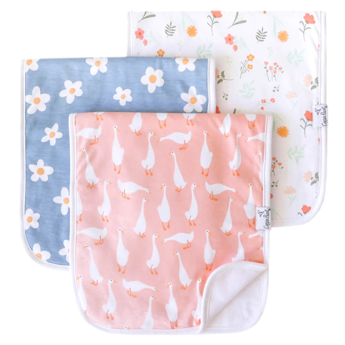 Copper Pearl Burp Cloth Goosie Burp Cloth Set (3-Pack)