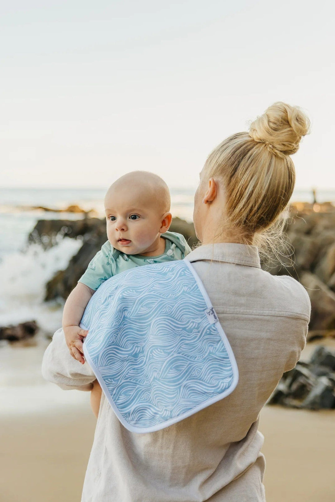 Copper Pearl Cove Burp Cloth Set