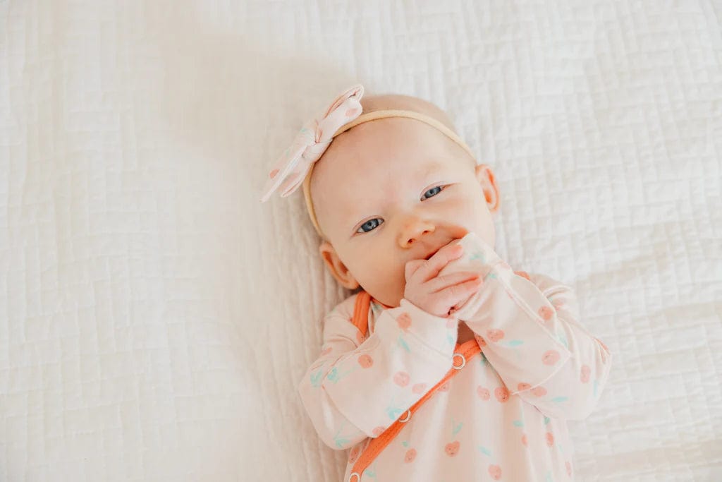 Copper Pearl Headband Cheery Classic Nylon Bow