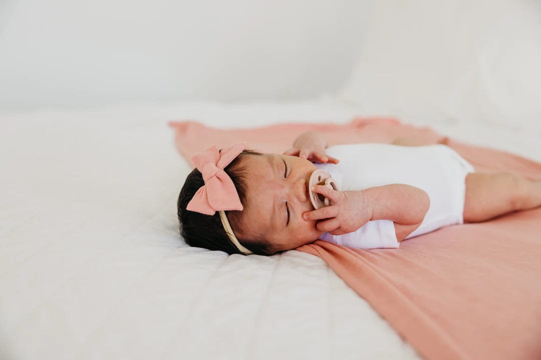 Copper Pearl Headband Darling Classic Nylon Bow