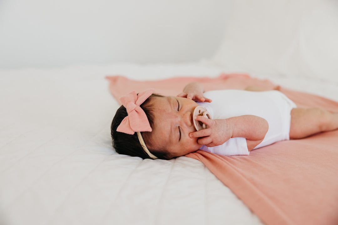 Copper Pearl Headband Darling Nylon Headband Bow