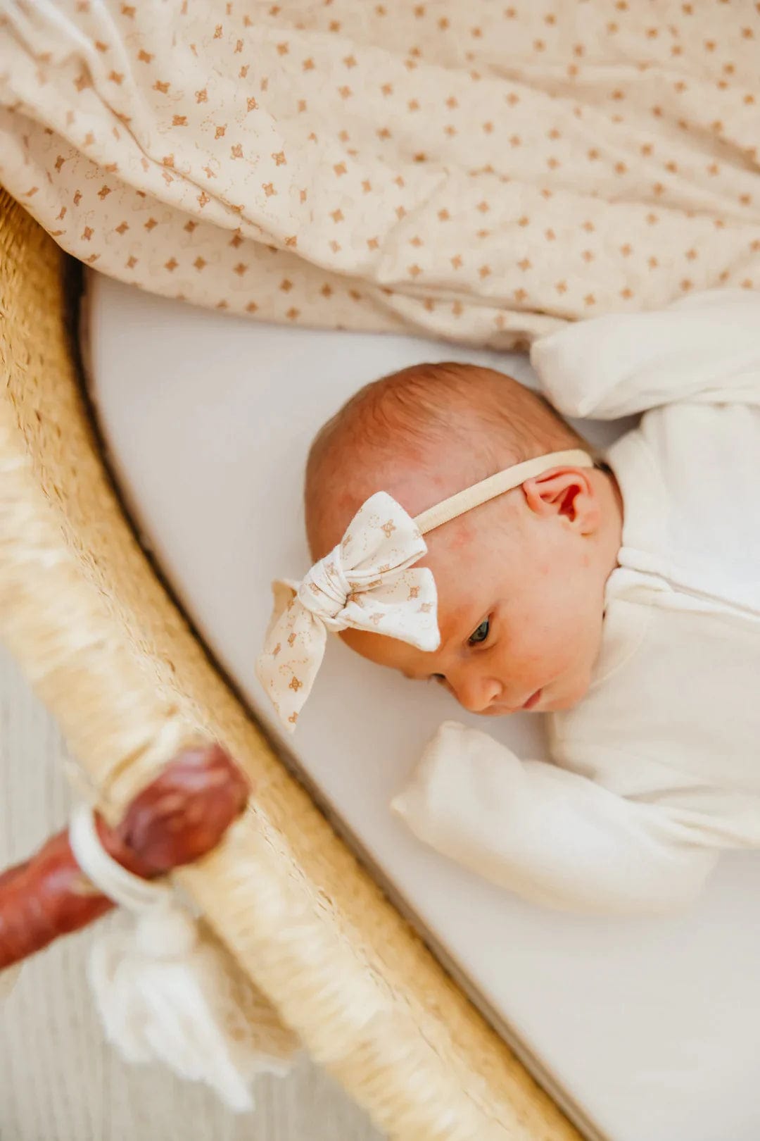 Copper Pearl Headband Hunnie Classic Nylon Bow