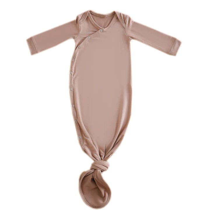 Copper Pearl knotted gown Pecan Newborn Knotted Gown