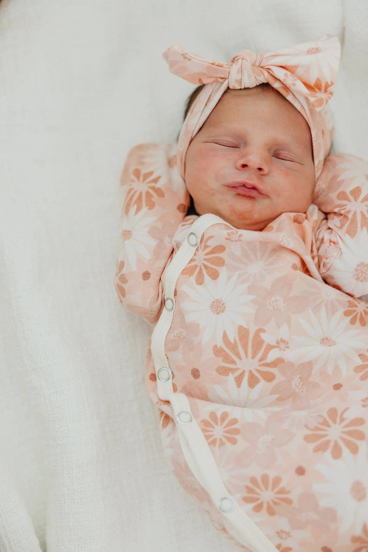 Copper Pearl knotted gown Penny Newborn Knotted Gown