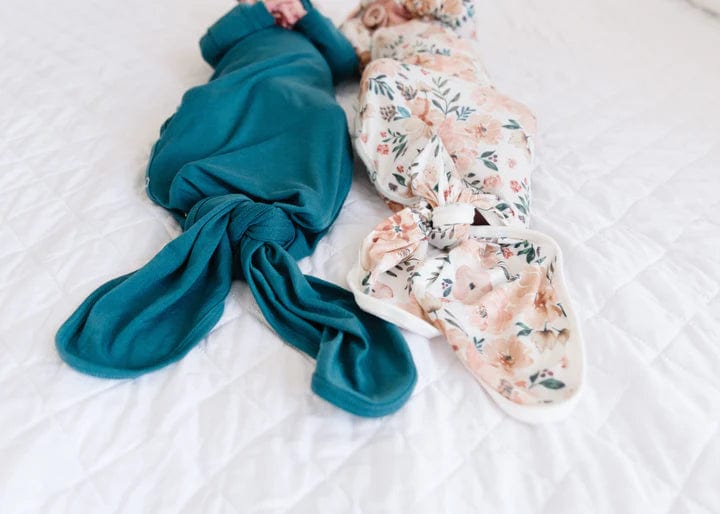 Copper Pearl knotted gown Steel Newborn Knotted Gown