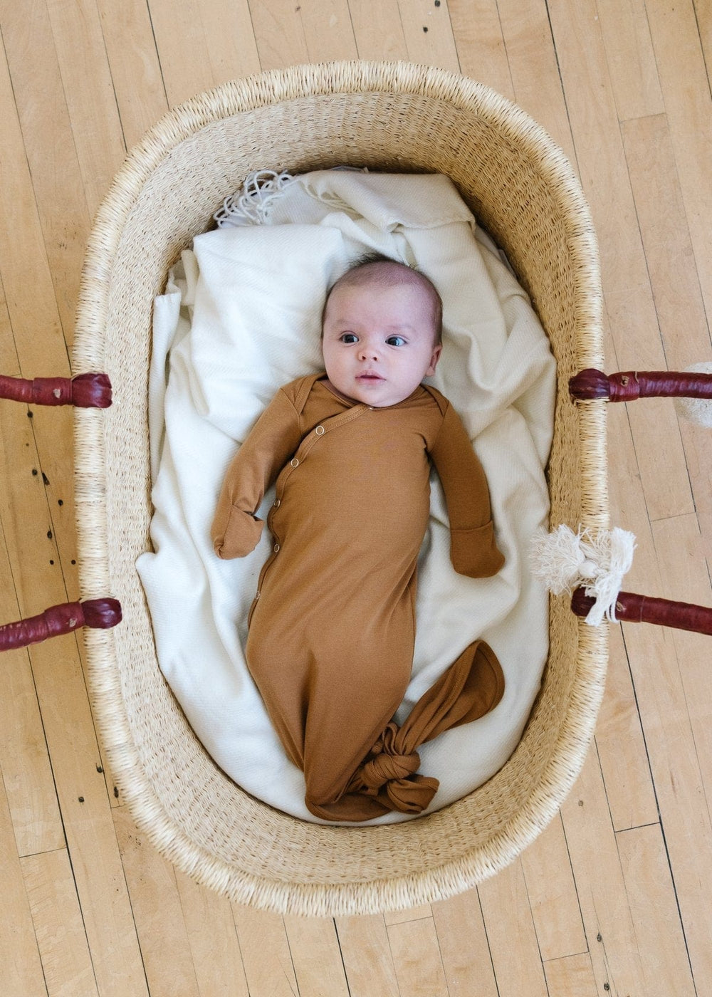 Copper Pearl Sleeping Camel Newborn Knotted Gown