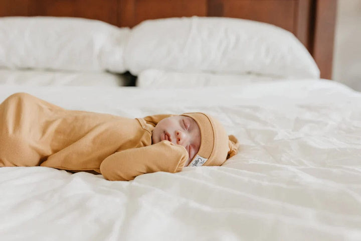 Copper Pearl Sleeping Dune Newborn Knotted Gown