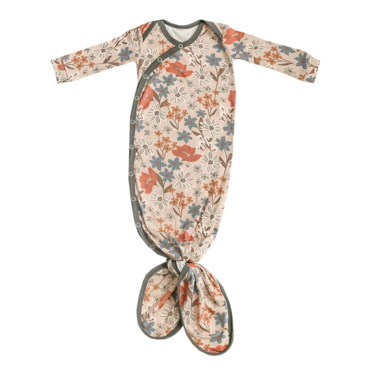 Copper Pearl Sleeping Eden Newborn Knotted Gown