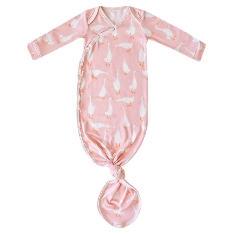Copper Pearl Sleeping Goosie Newborn Knotted Gown