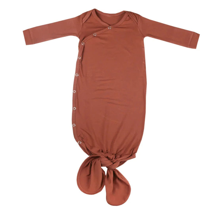 Copper Pearl Sleeping Moab Newborn Knotted Gown