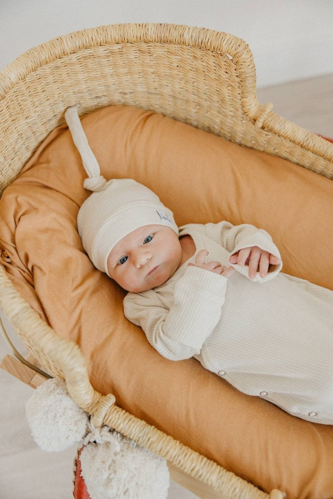Copper Pearl Sleeping Moonstone Newborn Knotted Gown