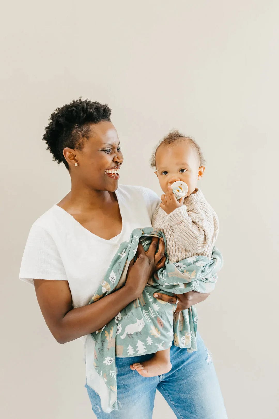 Copper Pearl Swaddle Atwood Knit Blanket Single