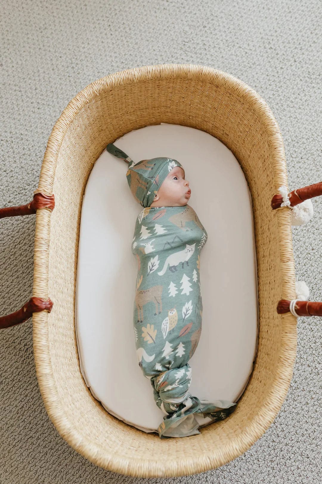 Copper Pearl Swaddle Atwood Knit Blanket Single