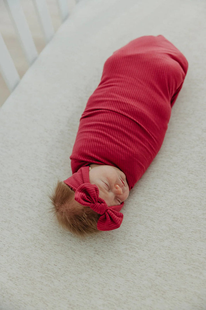 Copper Pearl Swaddle Berry Knit Blanket Single