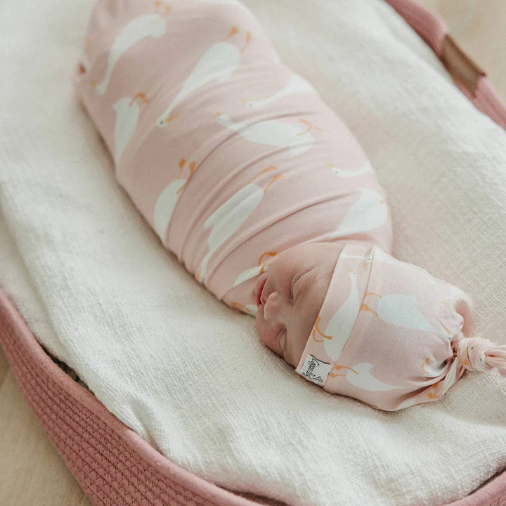 Copper Pearl Swaddle Goosie Knit Blanket Single