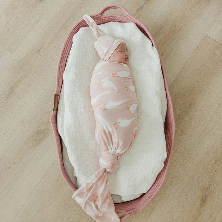 Copper Pearl Swaddle Goosie Knit Blanket Single