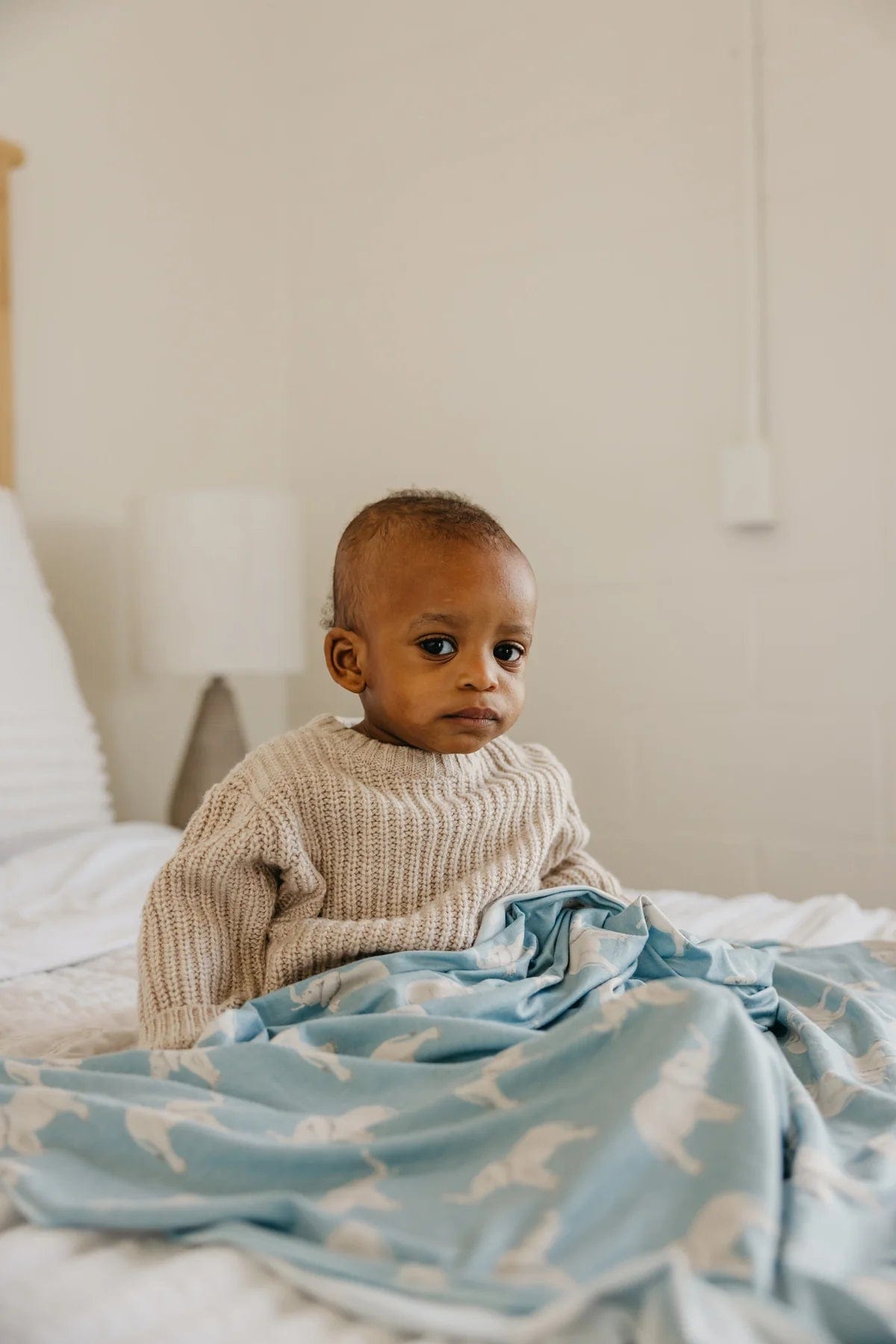 Copper Pearl Swaddle Peanut Knit Blanket Single