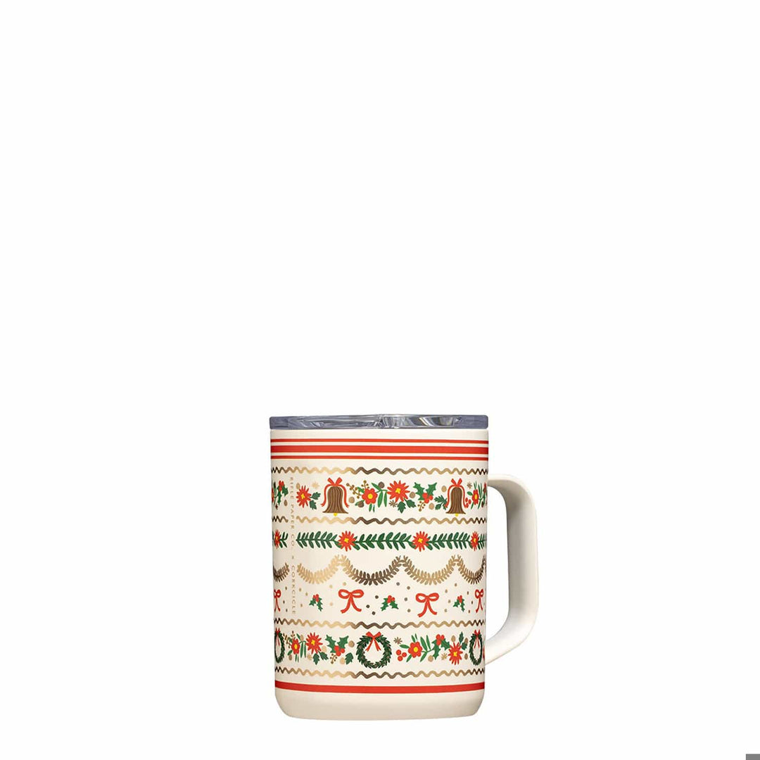 Corkcicle Home 16 oz. Mug - Rifle Paper Co. - Holly Jolly