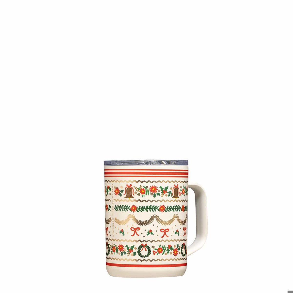 Corkcicle Home 16 oz. Mug - Rifle Paper Co. - Holly Jolly