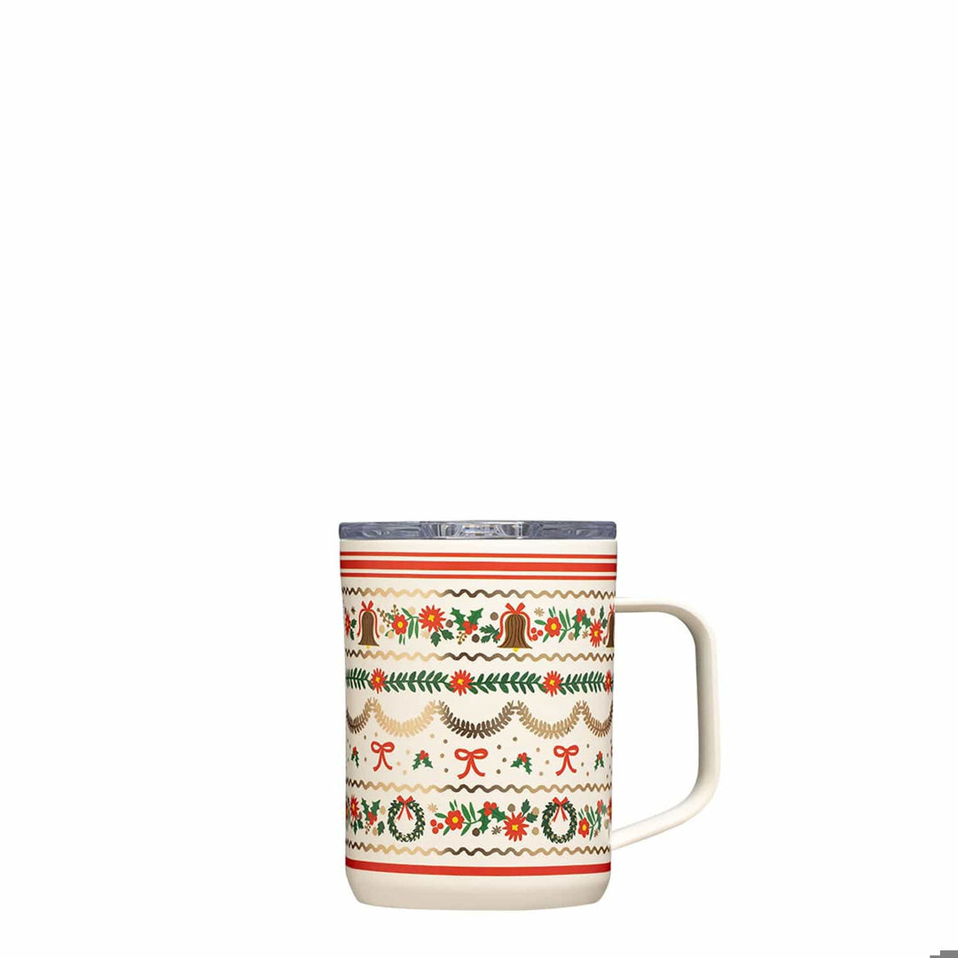 Corkcicle Home 16 oz. Mug - Rifle Paper Co. - Holly Jolly