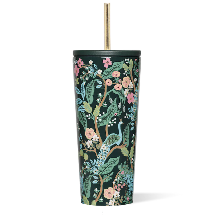 Corkcicle Home 24oz. Rifle Paper Co. Cold Cup - Peacock Blue