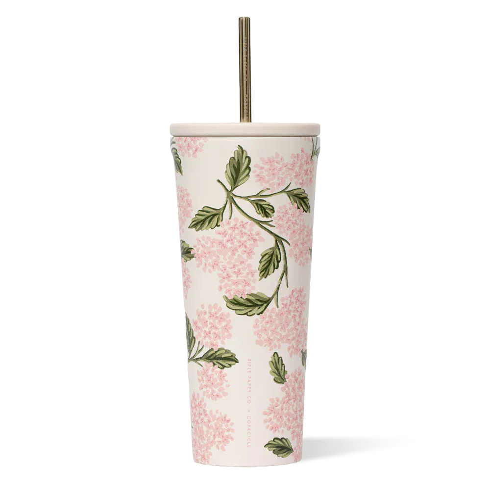 Corkcicle Home 24oz. Rifle Paper Co. Cold Cup - Pink Hydrangea